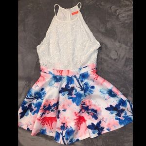 Watercolor print spring dress